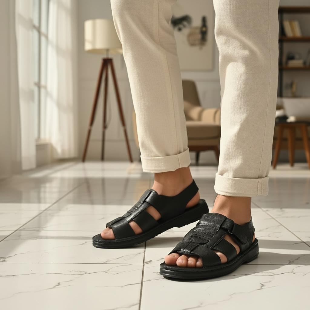 Aliko Black Sandal