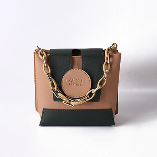 Blossom Bag Green & Camel