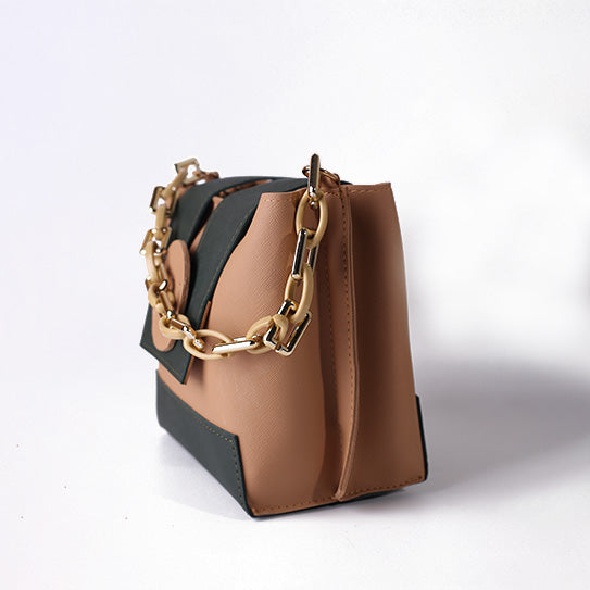 Blossom Bag Green & Camel