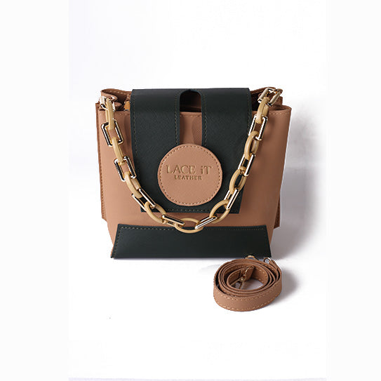 Blossom Bag Green & Camel