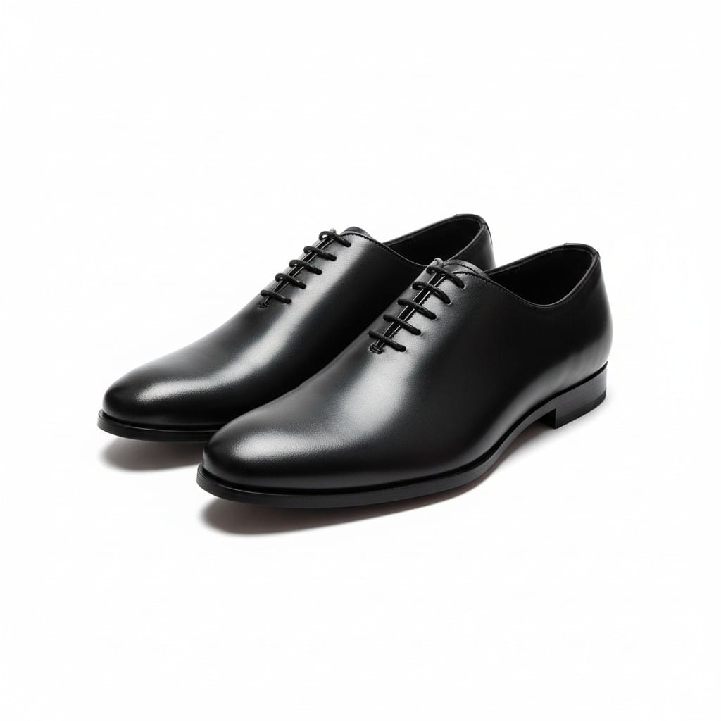 Crest Black Formal Shoes