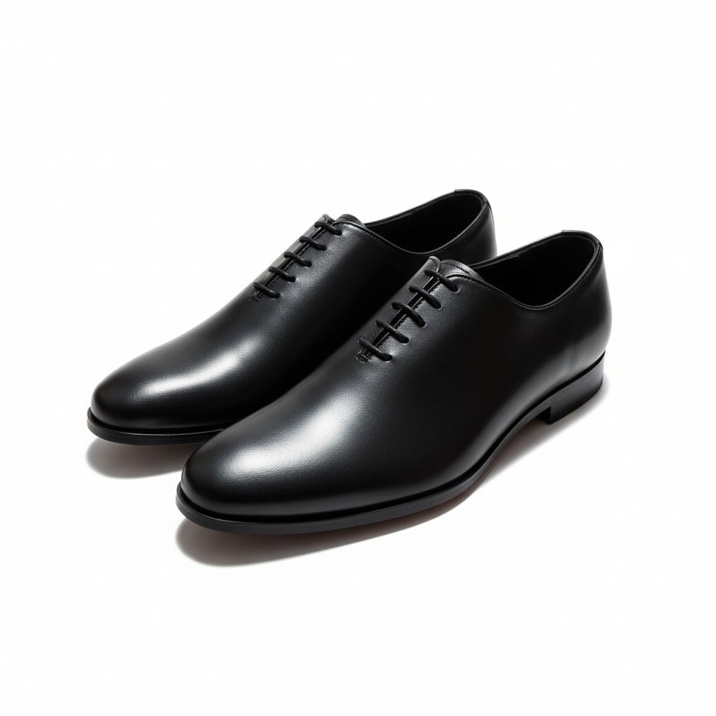 Crest Black Formal Shoes