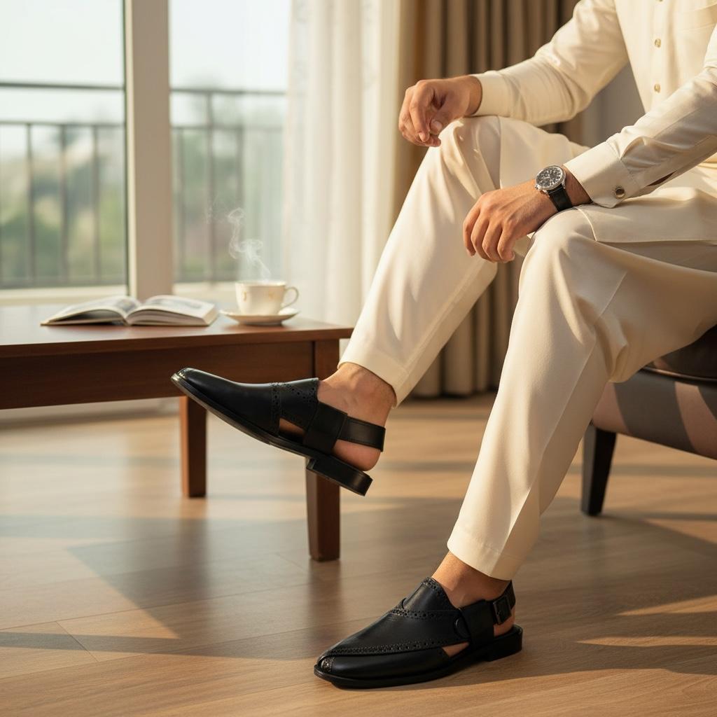 Clasic Black Peshwari CHAPPAL