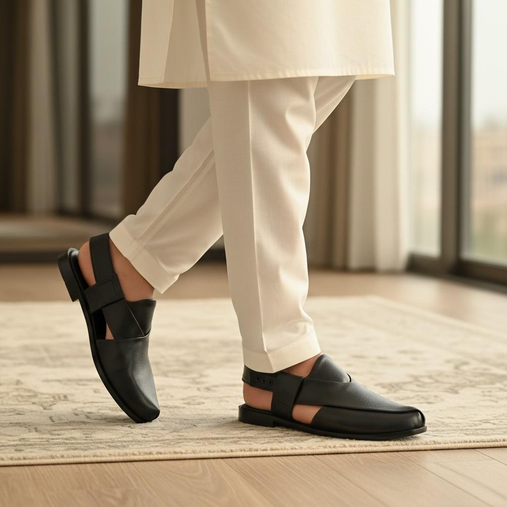 Dozers Black Peshwari CHAPPAL