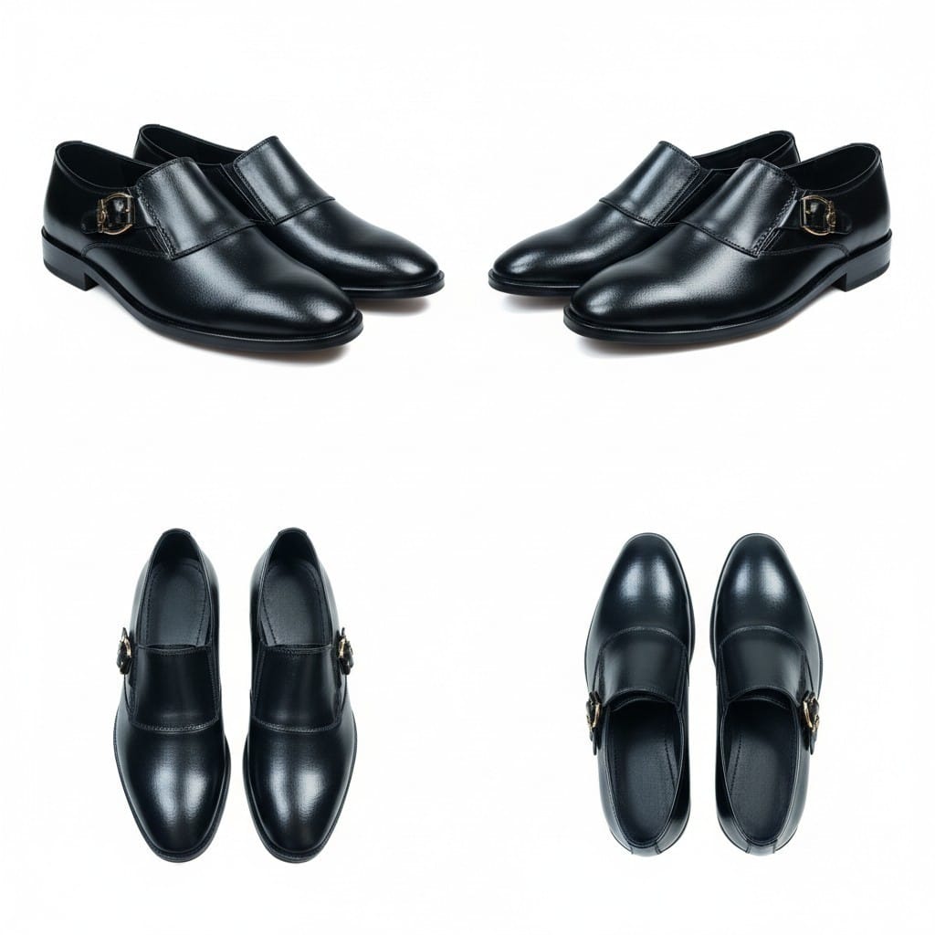 Ferreso Black Formal Shoes