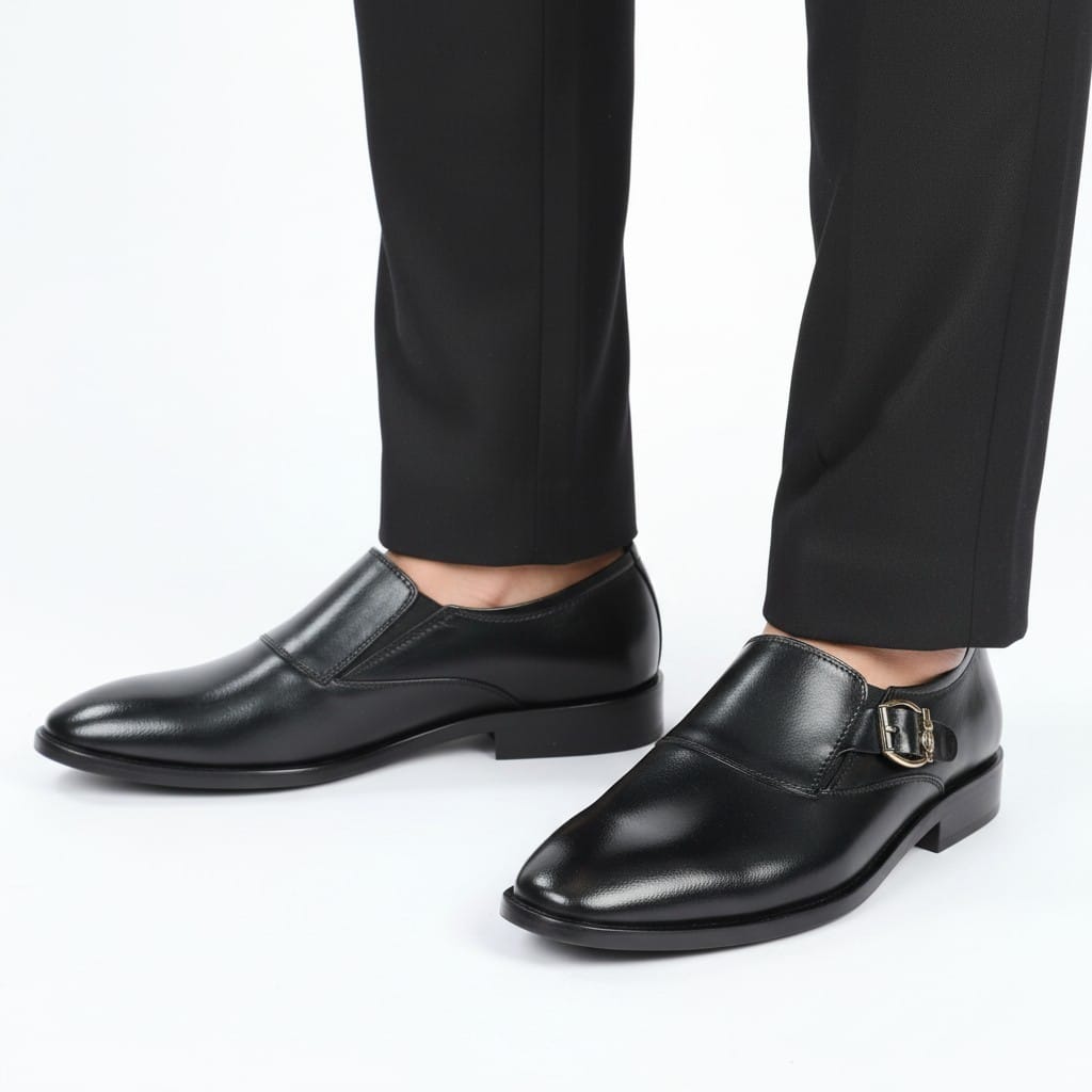 Ferreso Black Formal Shoes