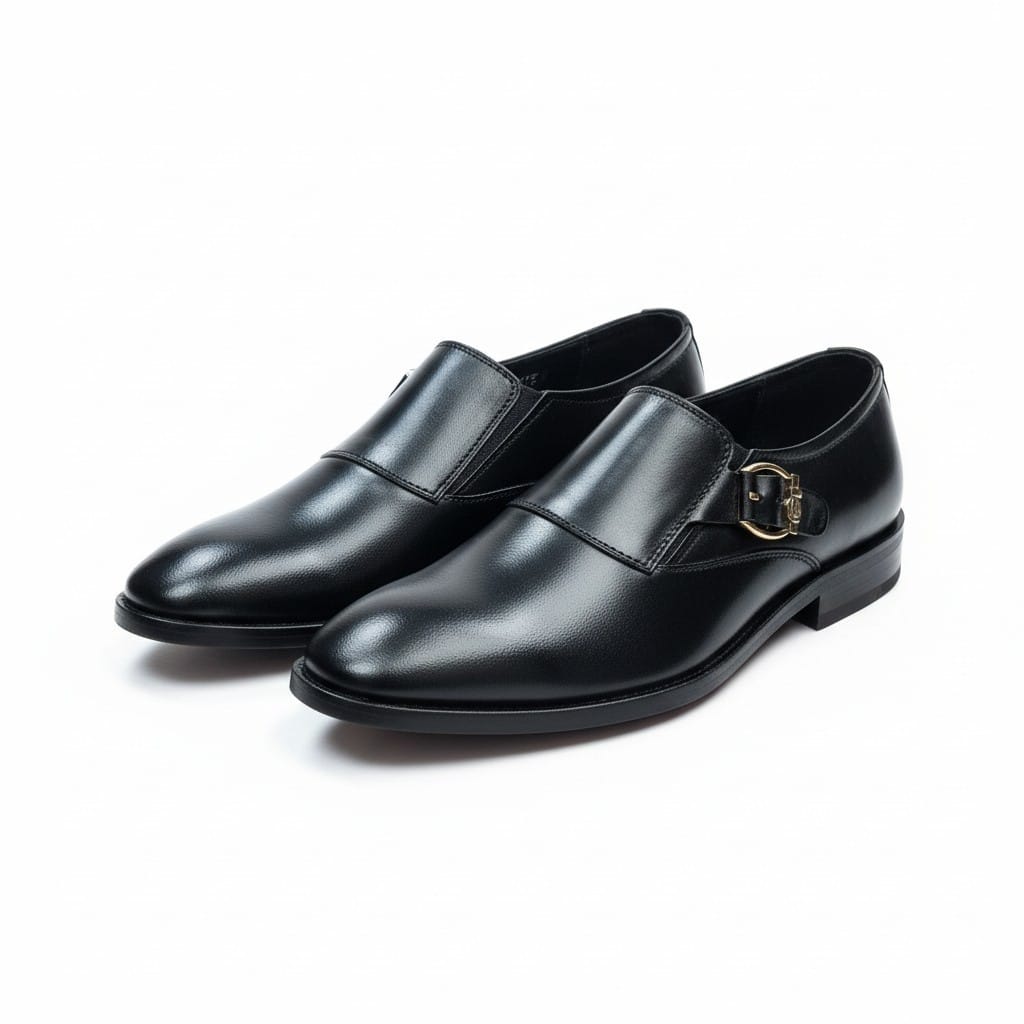 Ferreso Black Formal Shoes