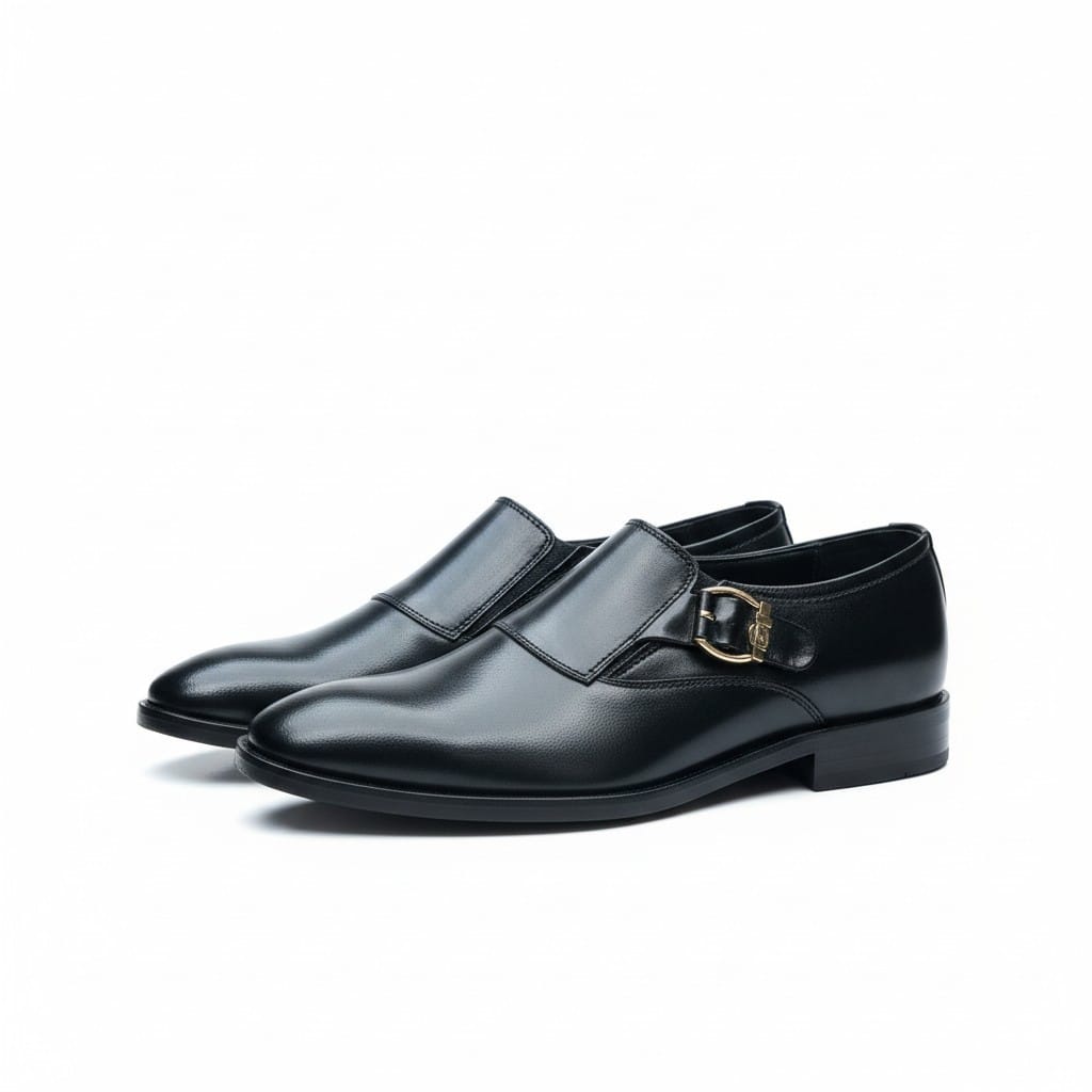 Ferreso Black Formal Shoes