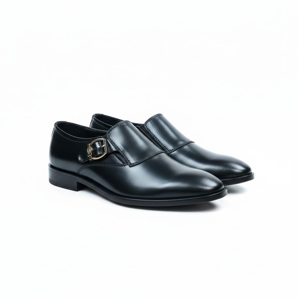 Ferreso Black Formal Shoes