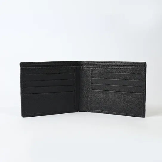 Helix Black Leather Wallet