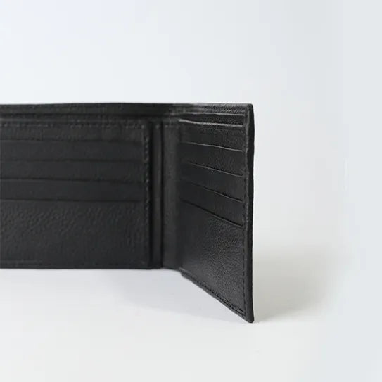 Helix Black Leather Wallet