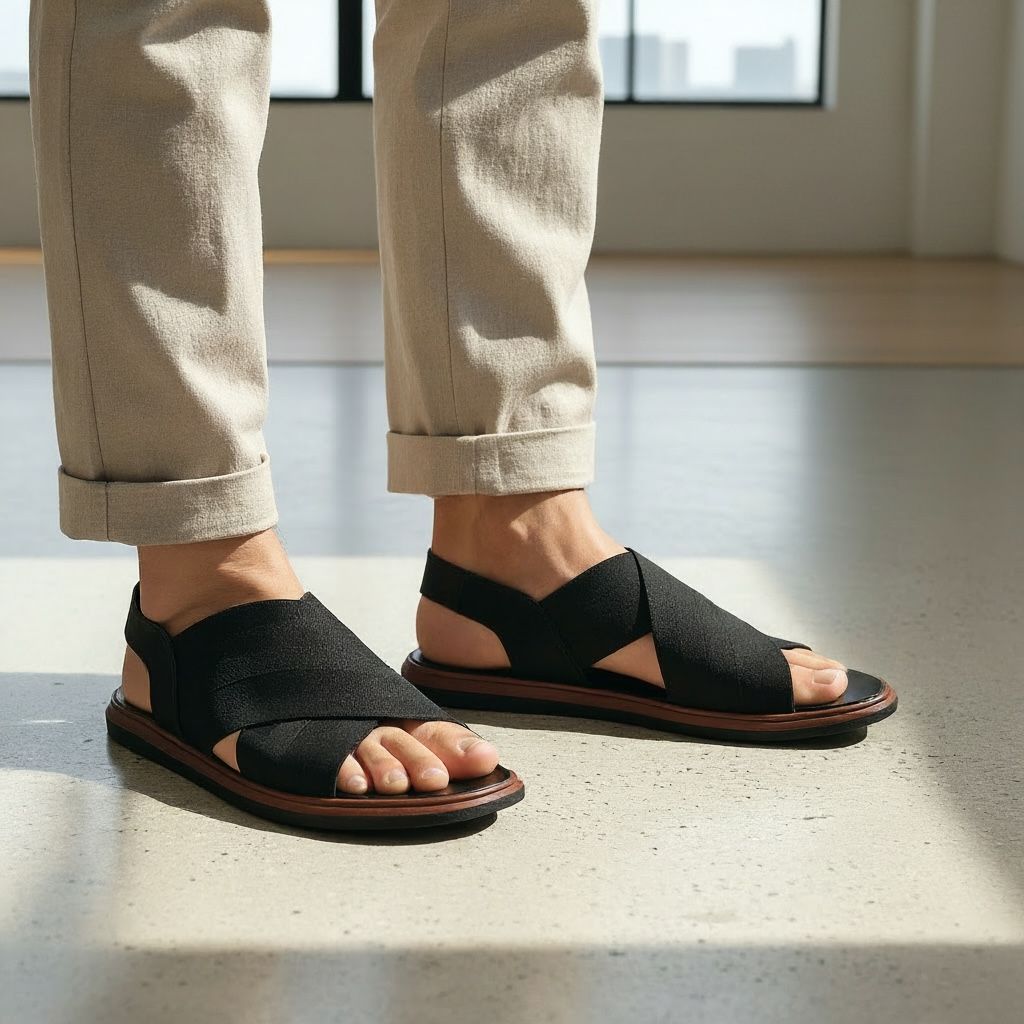 Lastic Black Sandal