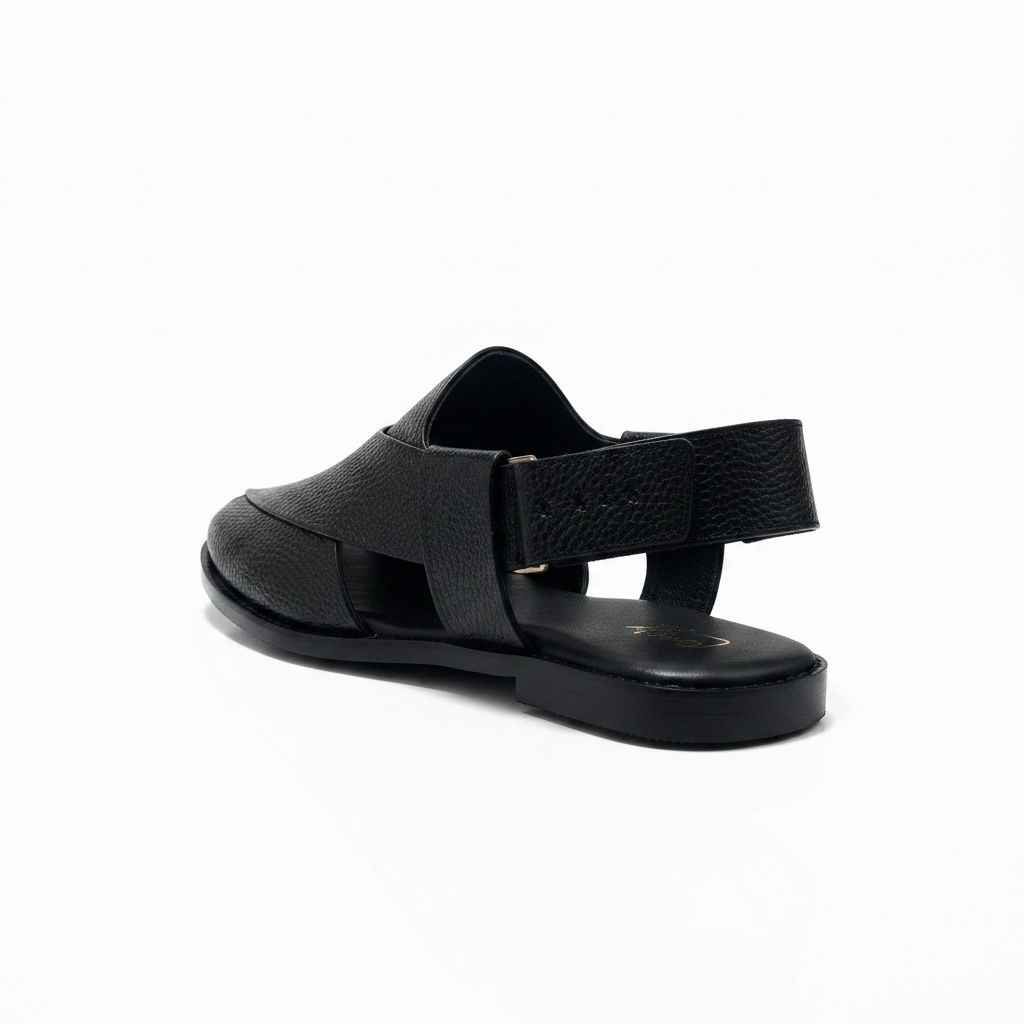 Permmium  Black Peshwari Chappal