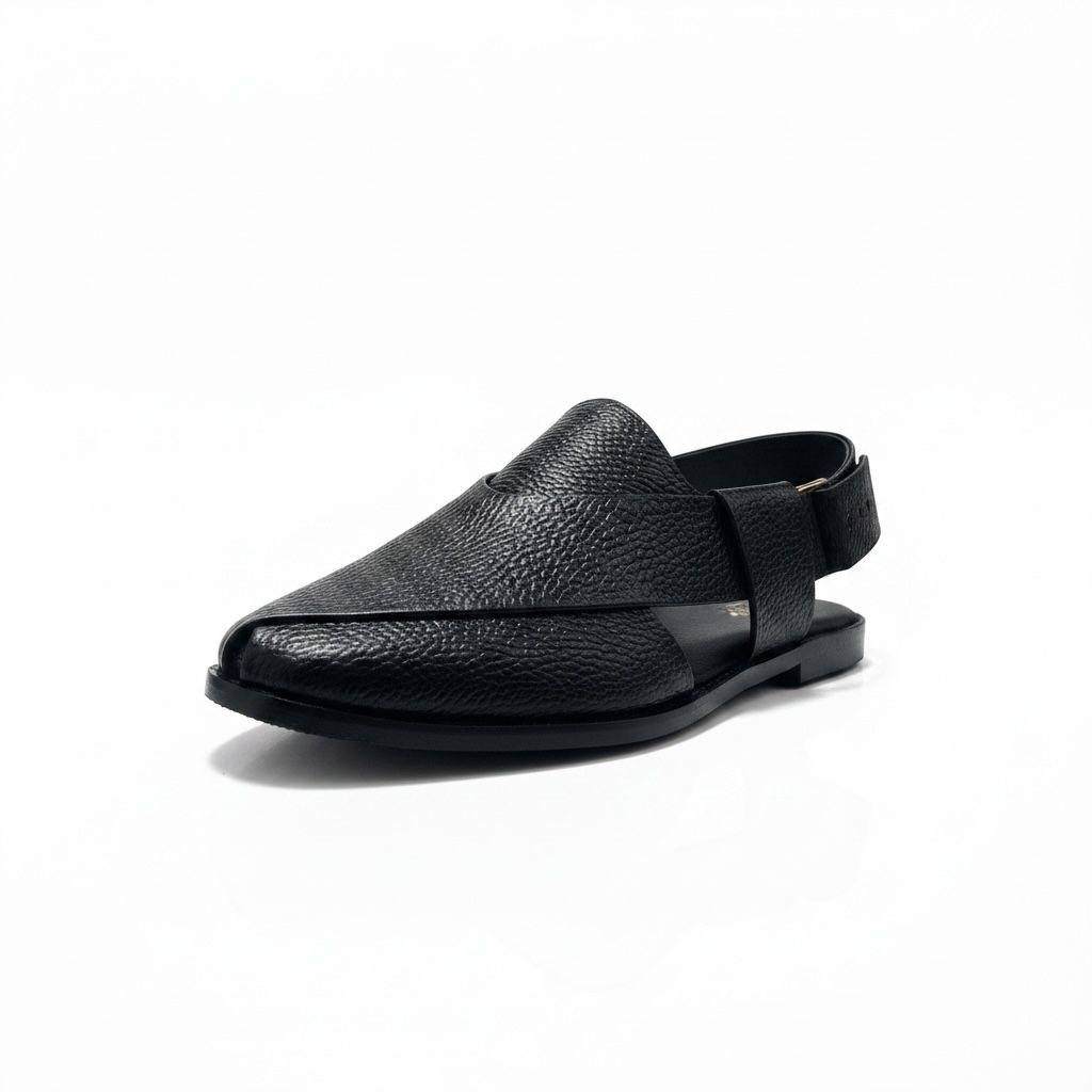 Permmium  Black Peshwari Chappal