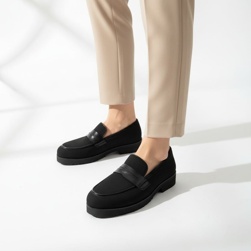 Reno Levin Black Casual Shoes