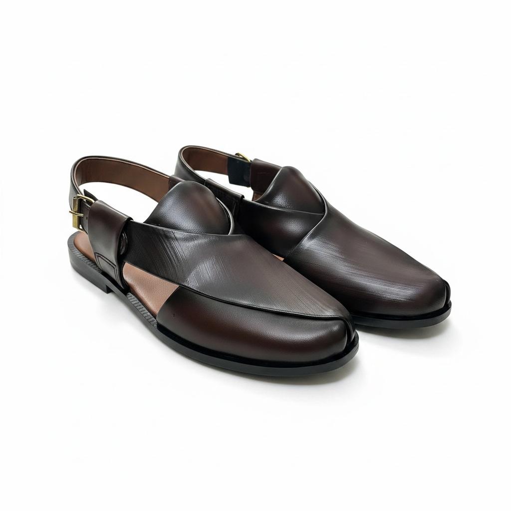 Round Shape Brown Peshwari CHAPPAL