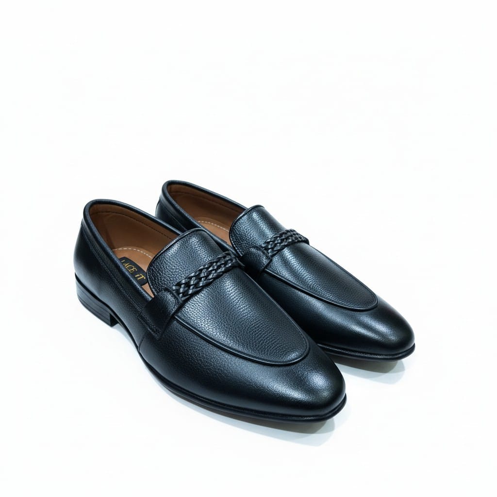 Trewo Black Formal Shoes