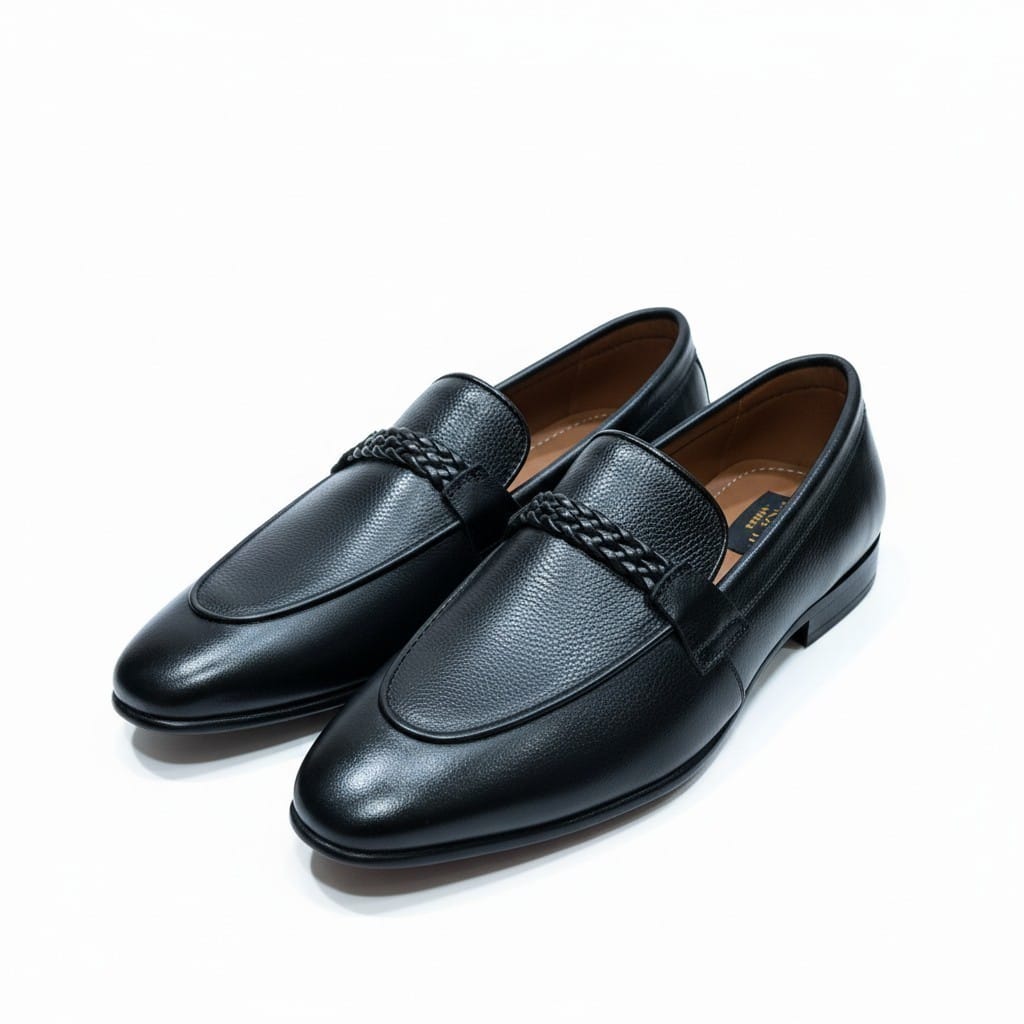 Trewo Black Formal Shoes
