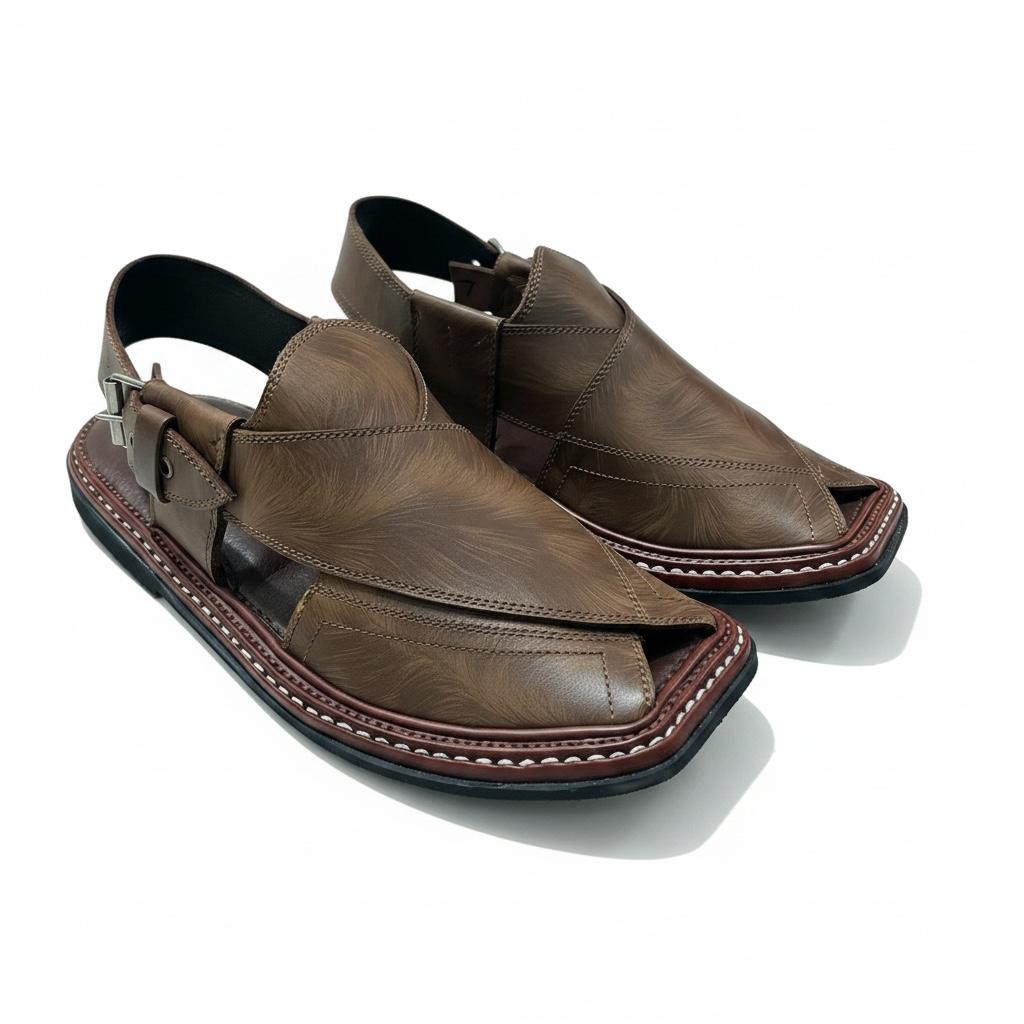 Tripple Layer  Tiger  PESHWARI CHAPPAL