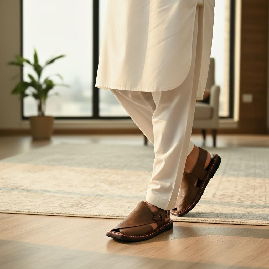 Tripple Layer  Tiger  PESHWARI CHAPPAL