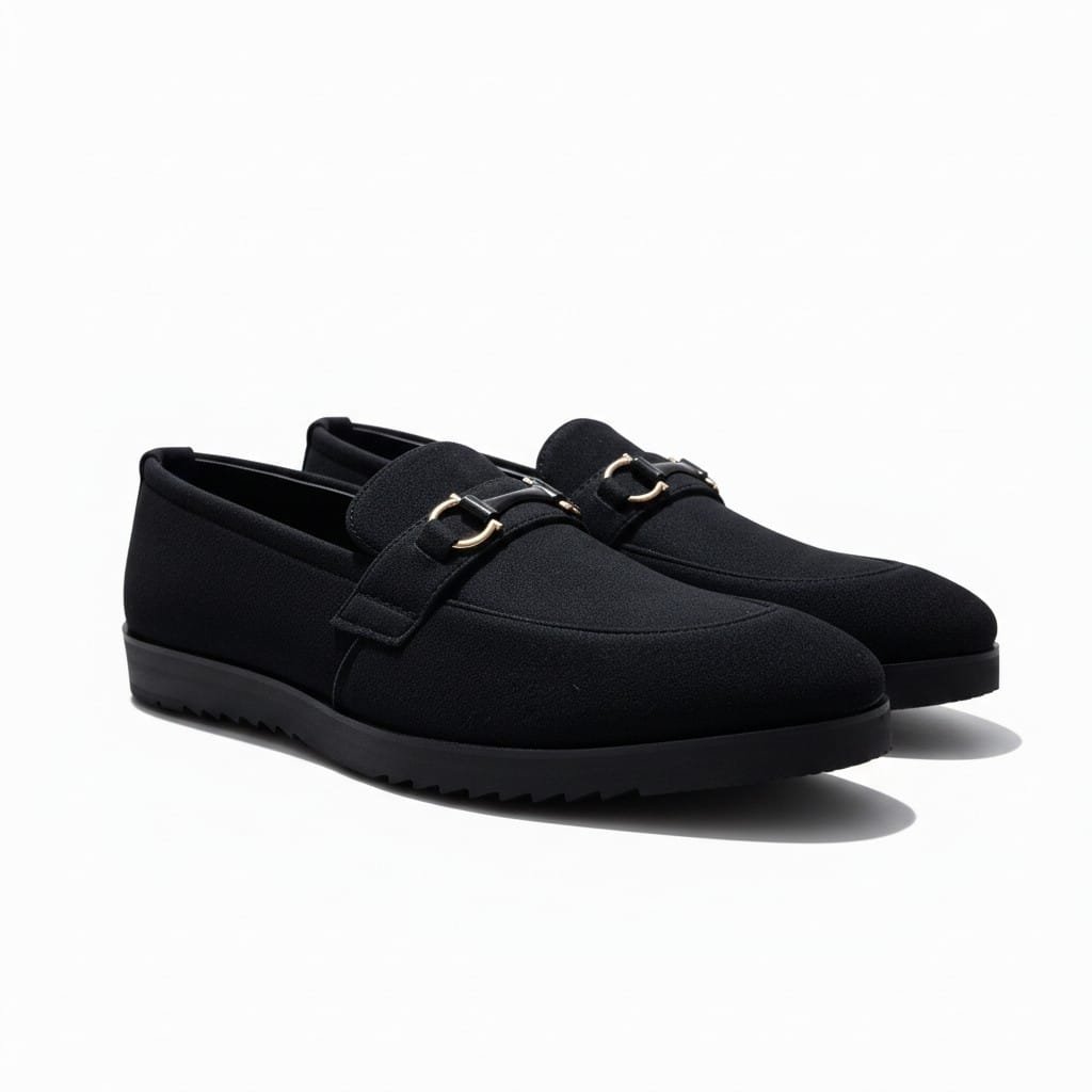 Wood Black Casual Shoes