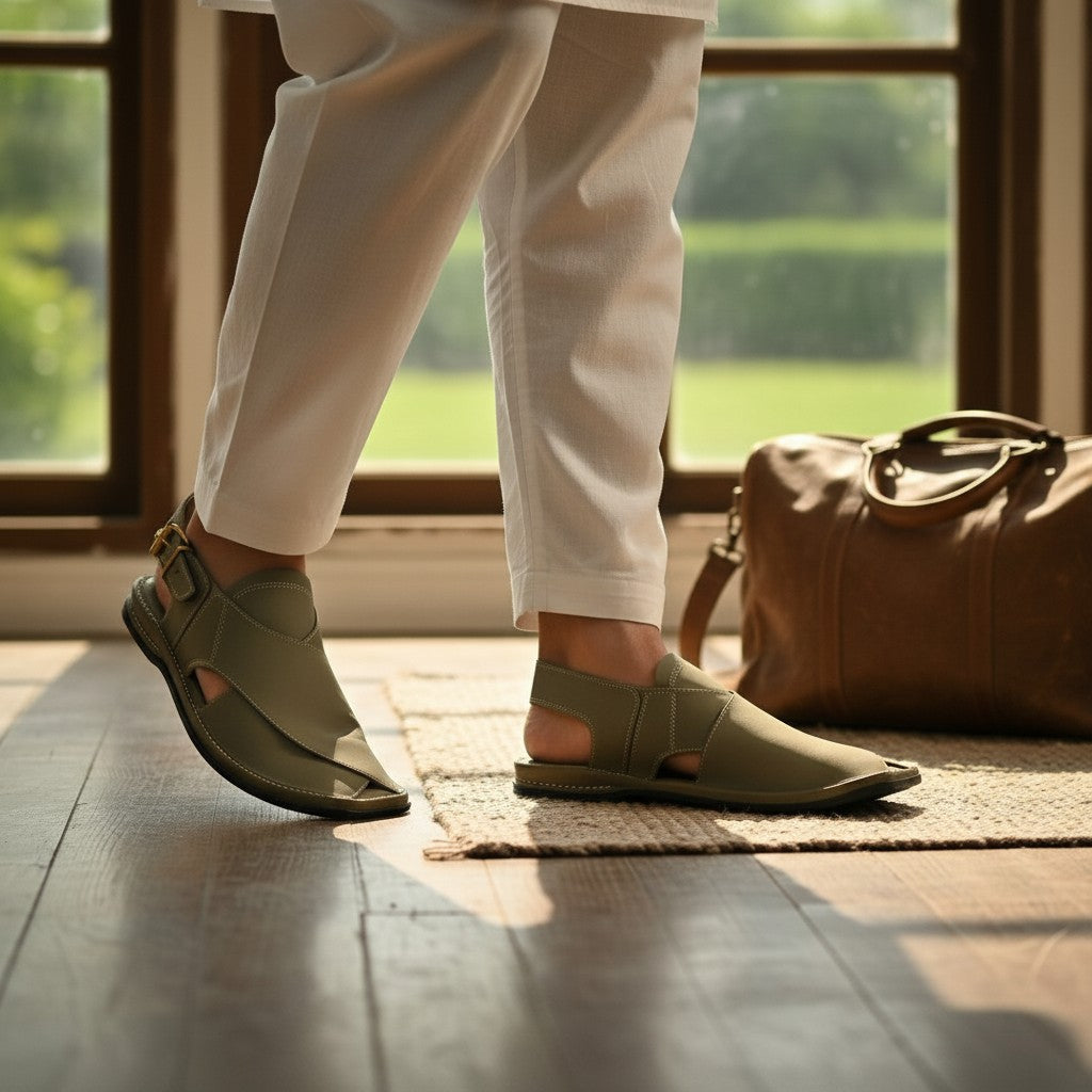 Zardri Brown Peshwari CHAPPAL