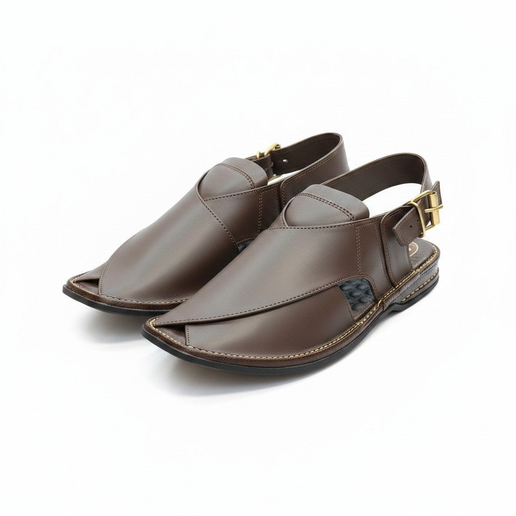 Zardri Brown PESHWARI CHAPPAL
