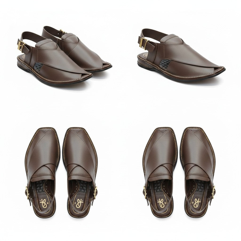 Zardri Brown PESHWARI CHAPPAL