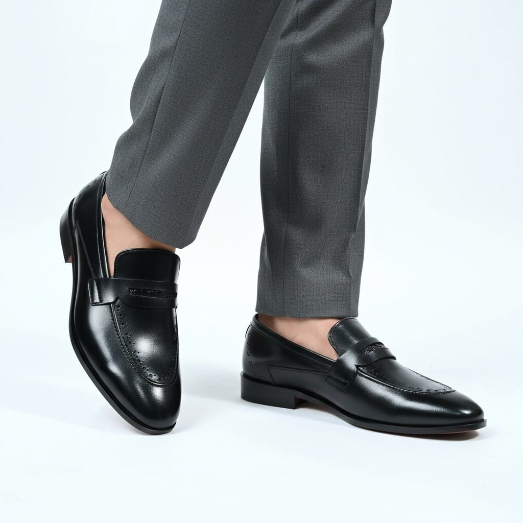 Zingo Black Formal Shoes