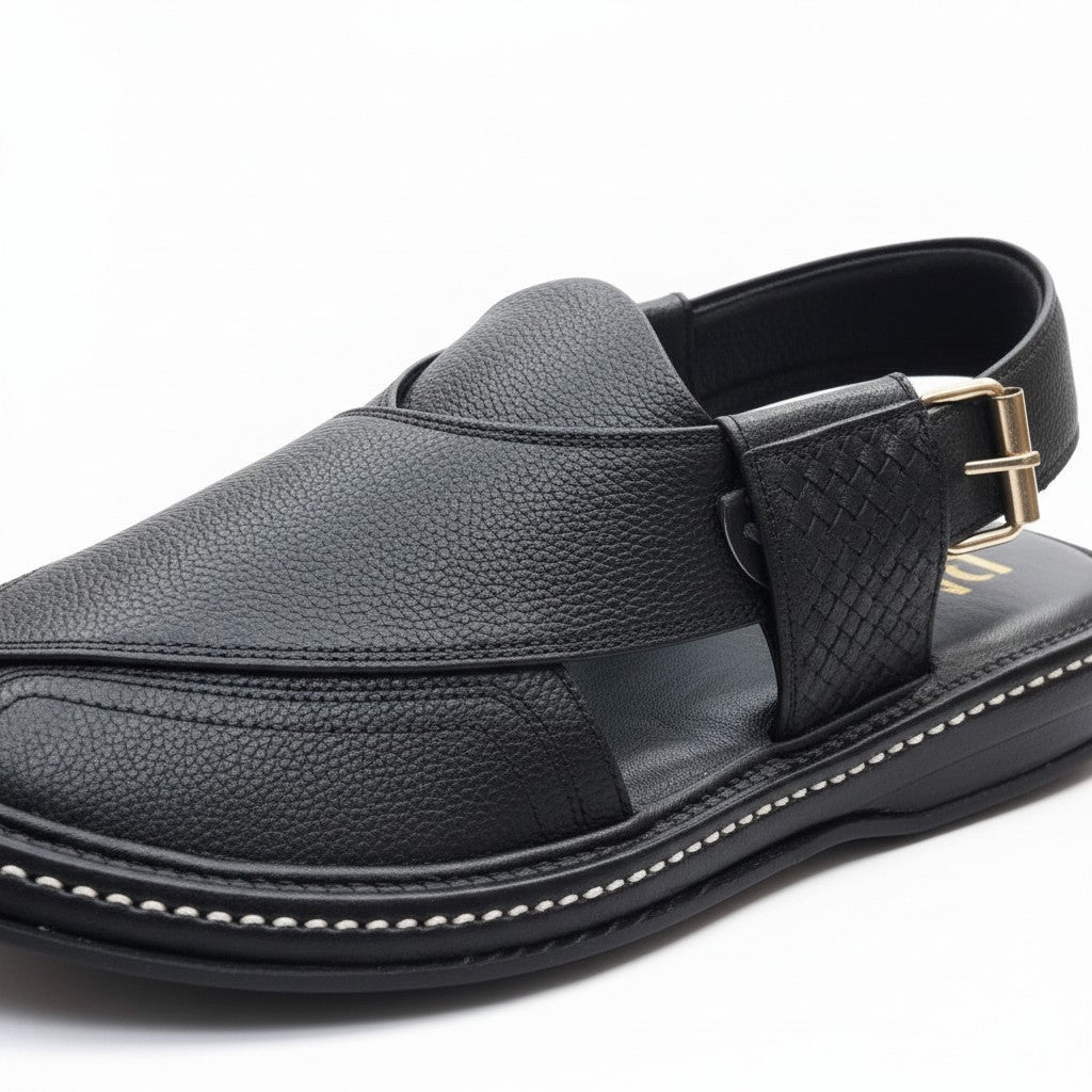 Tripple Layer  Black  PESHWARI CHAPPAL